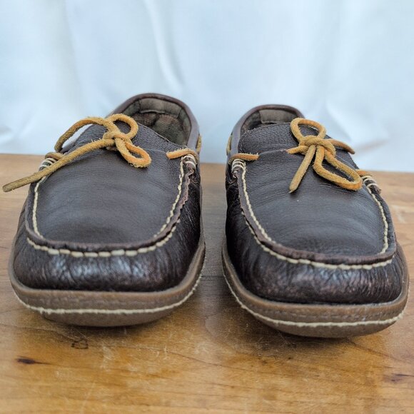 Men's LL Bean Flannel Lined handsewn Slippers Size 13 - Picture 7 of 7